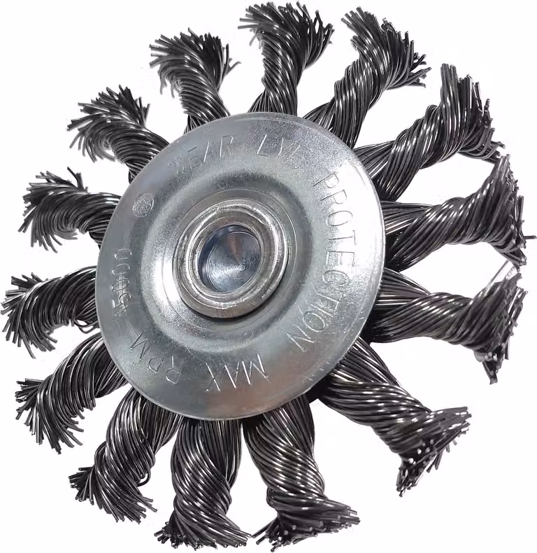 KS TOOLS Spazzola rotonda in filo d'acciaio 0,5 mm Ø 75 mm - 340.0039