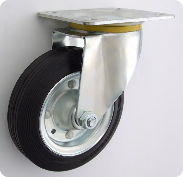 Ruota In Metallo-Gomma 160 Mm Girevole 42