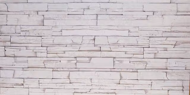 Pannello decorativo in PVC effetto pietra bianca L 100 cm x P 50 cm, confezione da 15 pezzi