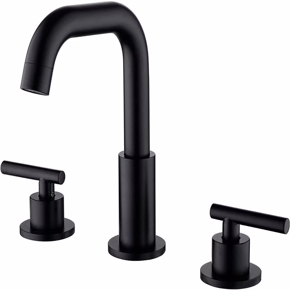 Rubinetto per lavabo - Finitura nero opaco - Rotazione a 360°