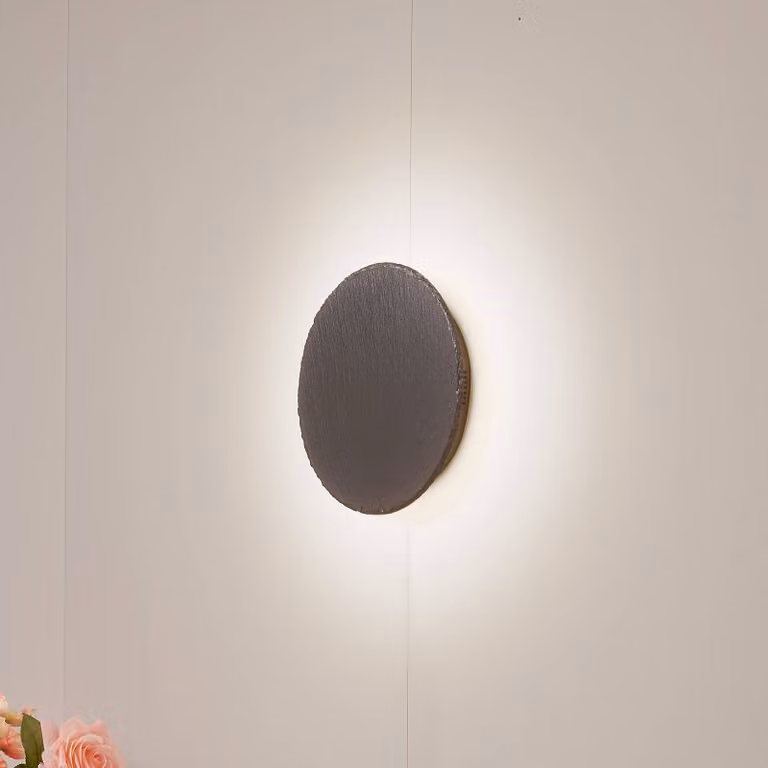 Applique da parete a LED Peetu Lindby, dimmerabile, Alluminio / Grigio / Zincato, Soggiorno / Sala da pranzo, Pietra, Moderno, Applique a LED