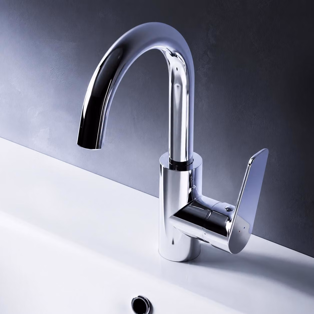 AM.PM Rubinetto da bagno Miscelatore cromato per lavabo Rubinetto da bagno Miscelatore per lavabo Miscelatore monocomando da bagno
