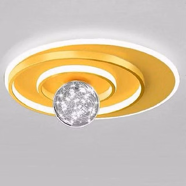 Plafoniera LED Trade Shop Oro con Sfera in Vetro, Design Moderno a Spirale, Luce Fredda 48 W