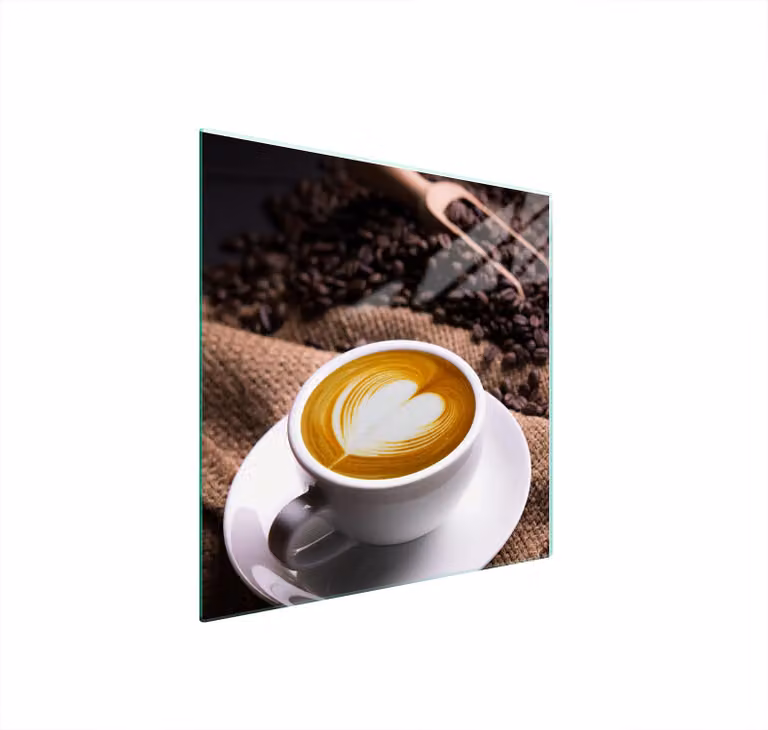 Piatto Di Protezione In Vetro Per Cucina 50X52 Caffè