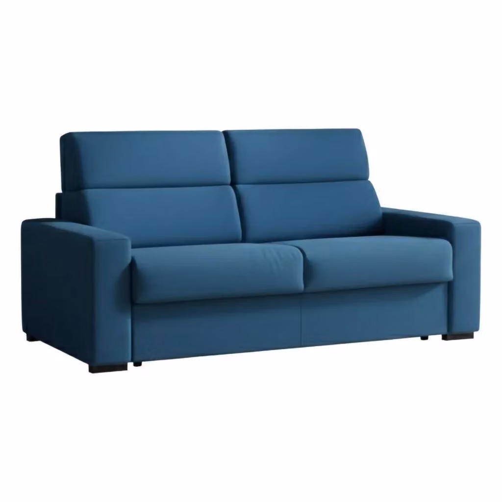 Divano Ozegna DMORA a 3 posti, Made in Italy, Blu, L: 220 cm, P: 95 cm – 2
