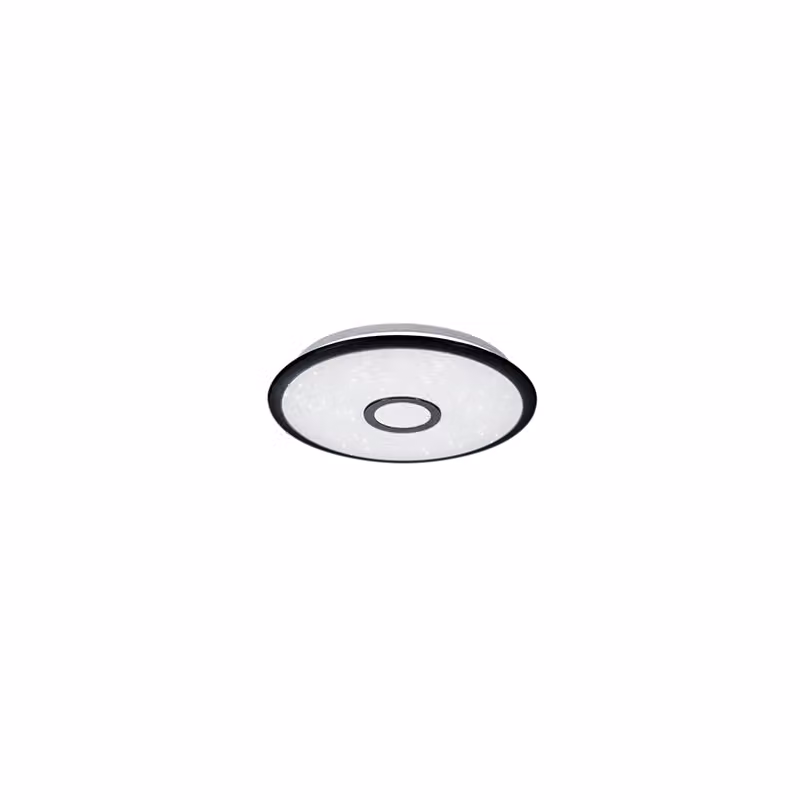 Trio Leuchten - Plafoniera moderna I Plafoniera I Lampada I Luce nera 42 cm incl. LED con telecomando - Bente Dimmer I Dimmerabile I Soggiorno I Camera da letto - Plastica rotonda - I (non sostituibile) LED