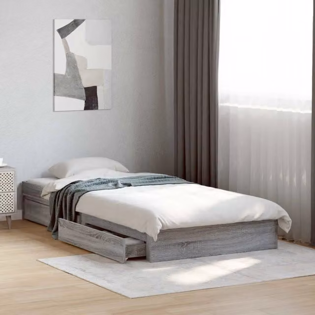 Telaio del letto con storage Sonoma grigio 80 x 200 cm 3429593