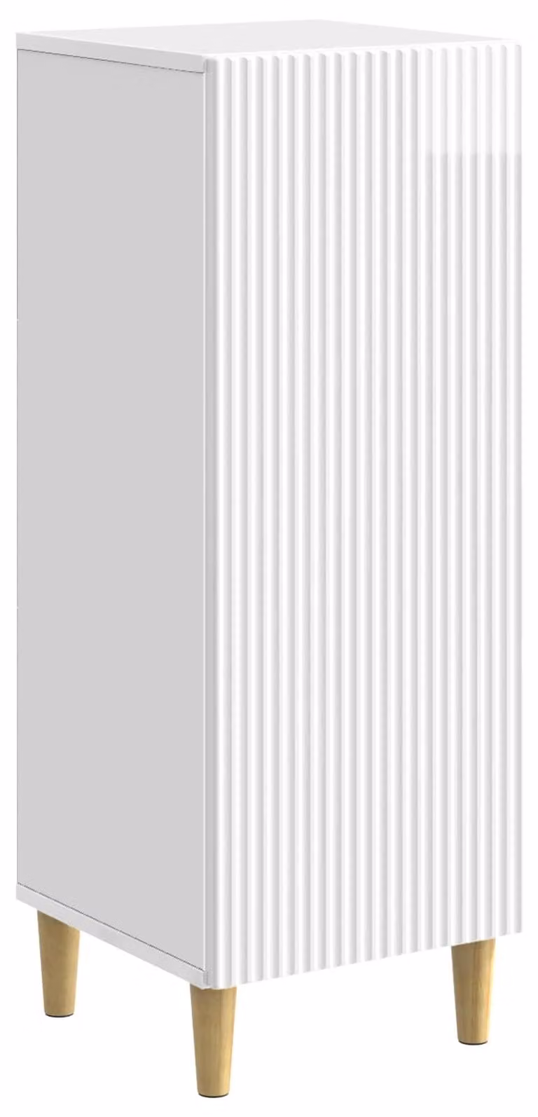 Credenza Bianco Lucido 33 x 34,5 x 90 cm Legno ingegnerizzato