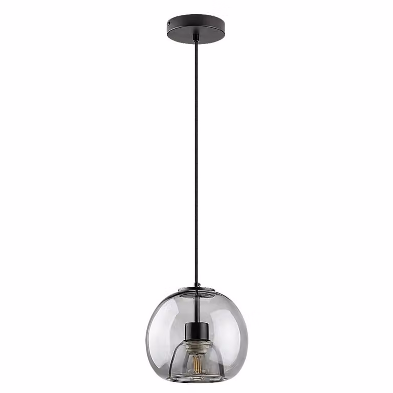 Rabalux 72132 Lampada a sospensione 1 spot Cameo, E27, nero-grigio, rotonda, moderna, ø200mm
