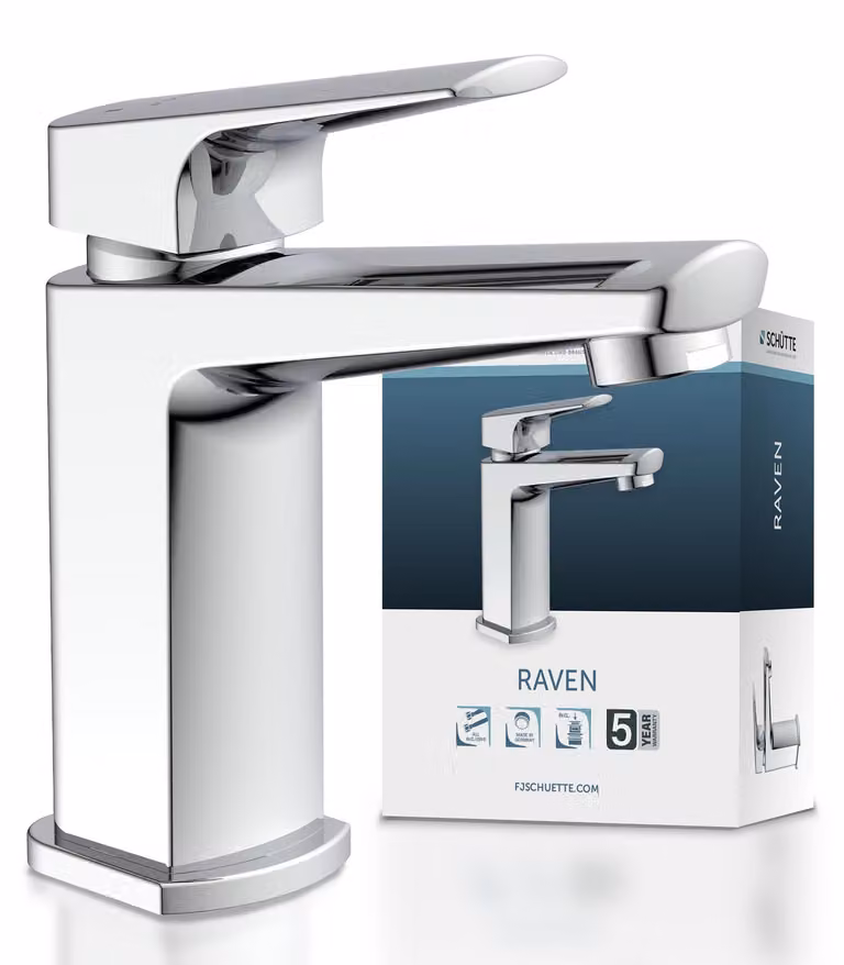 Miscelatore monocomando per lavabo, cromato, con sistema di scarico a pressione