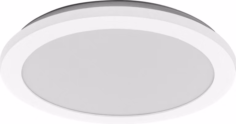 OSRAM ORBIS Disc lampada da parete/soffitto con LED, 22W, 1800lm, 3000/4000K, regolabile tramite interruttore a parete con Click CCT, diametro 30cm, protezione IP44 per bagni, viti/spine incluse