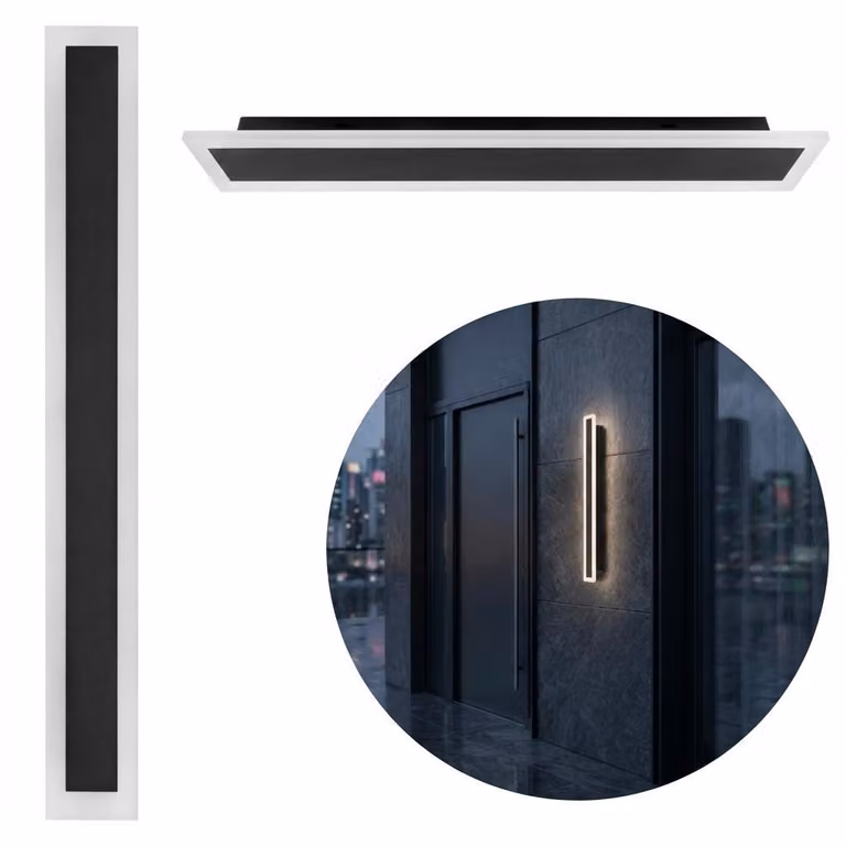 MasterLED Applique a LED da esterno IP65 100 cm Nero 38 W Bianco neutro - Illuminazione da esterno per ingressi e facciate