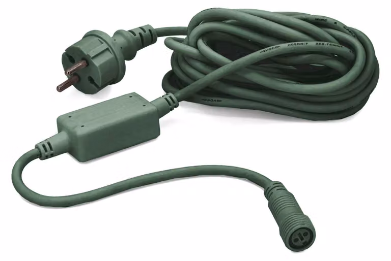 Cavo di collegamento da 5 metri, verde, per luci decorative, adatto per interni ed esterni