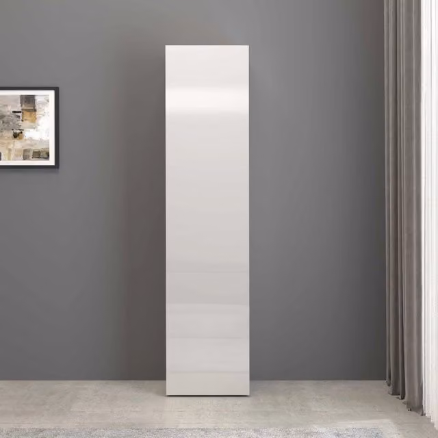 WHOUS Armadio a colonna Egypt con 1 anta e 3 ripiani bianco lucido 45x34,2x190 cm