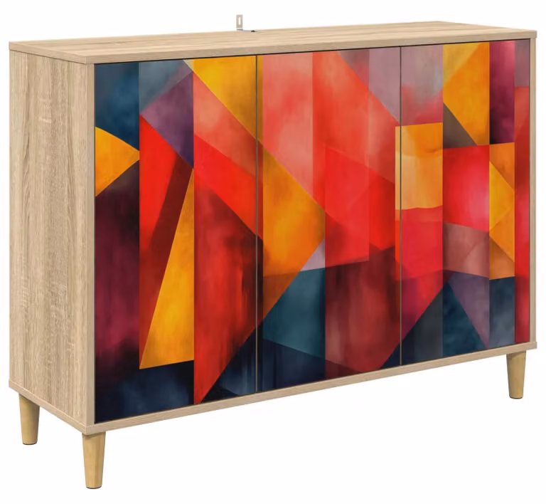 Mobiletto buffet HEESCH Sonoma, dimensioni 102 x 33 x 75 cm, realizzato in legno ingegnerizzato