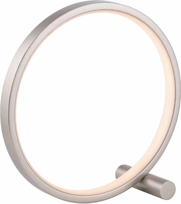 Lampada da tavolo a LED - H 25,5 cm - Grigio argento - Finitura metallizzata