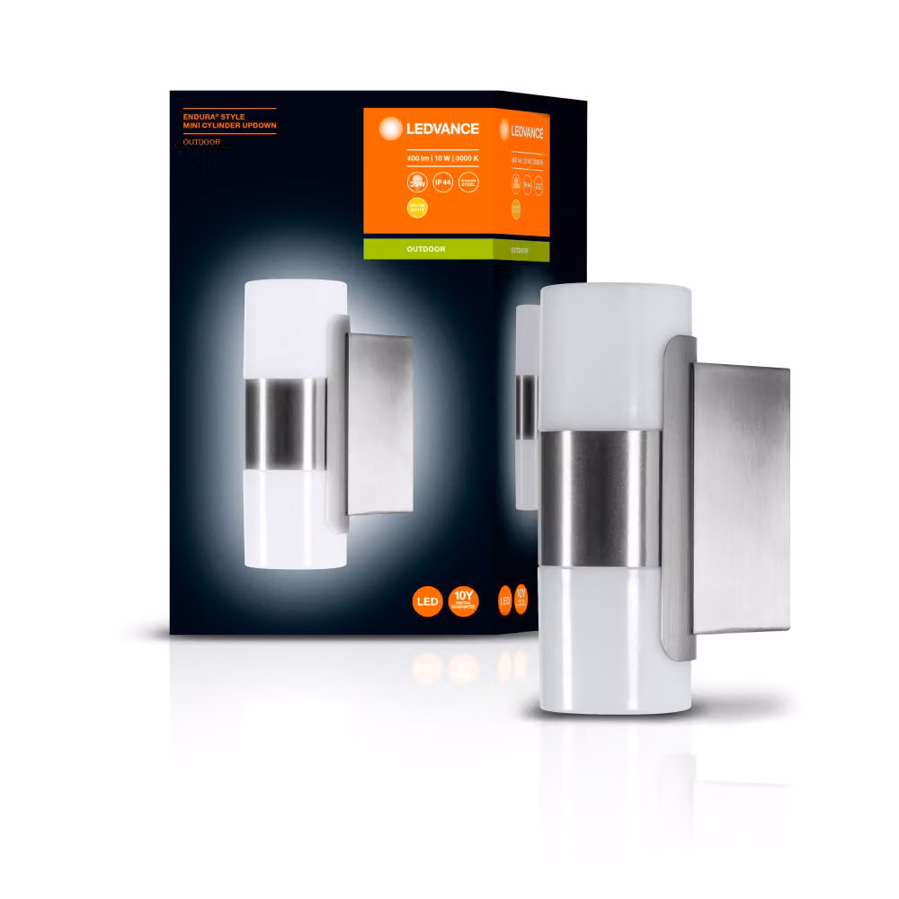 Luce LED per esterni LEDVANCE Endura Style Mini, 10 W, 400 lm, 3000 K, acciaio inox