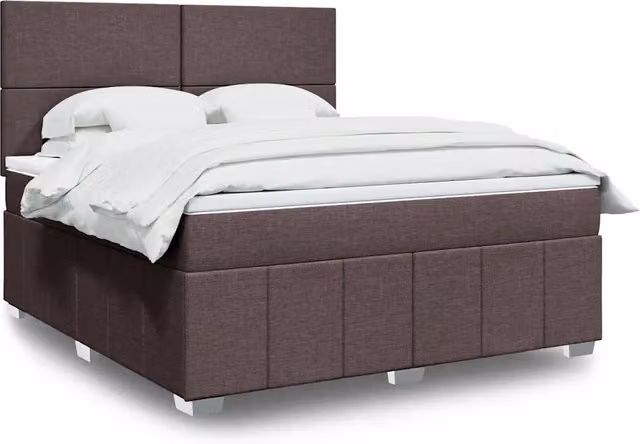 Letto Ibrido vidaXL con Materasso e Struttura in Legno Marrone e Bianco L: 180 cm, P: 200 cm – 1