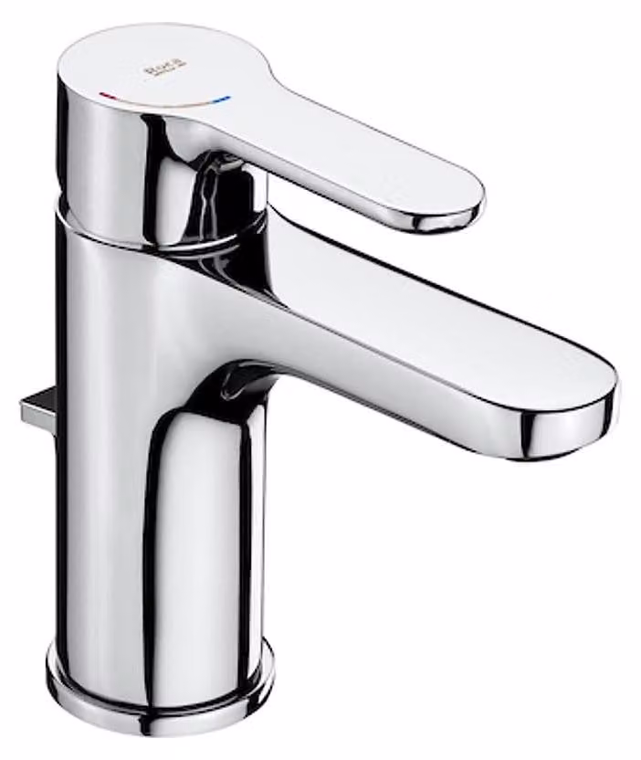Miscelatore monocomando per lavabo, con piletta di scarico, apertura rapida, finitura cromata