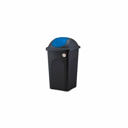 Pattumiera Basculante Multipat Nero/Blu L 60 Stefanplast