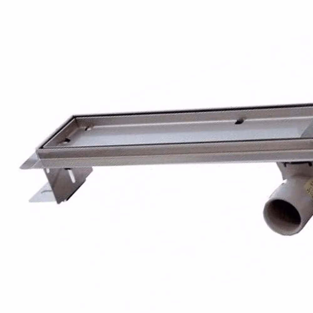 Canalina sifonata a pavimento piastrellabile color argento L: 80 cm, P: 12,5 cm – 2