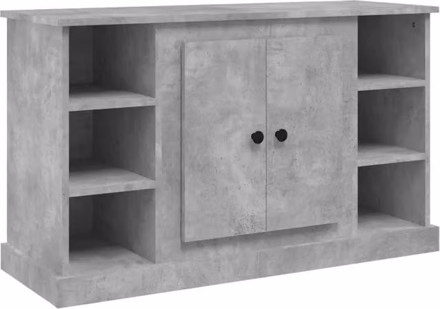 Buffet credenza con cassettiera e mobile contenitore per cucina o soggiorno in legno MDF grigio L 100 x P 35,5 x H 60 cm