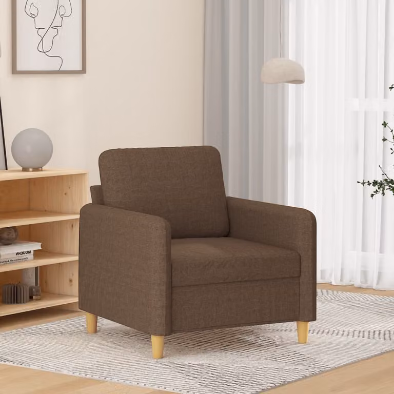 Maison Exclusive - Poltrona marrone, 60 cm, rivestita in tessuto