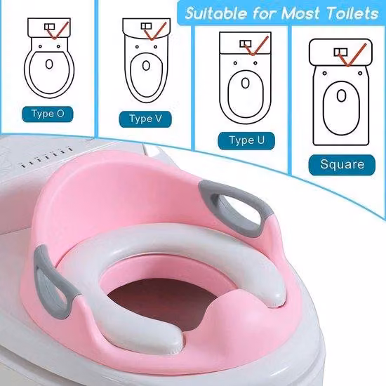 Sedile per WC per bambini, sedile per WC per maschietti e femminucce, blu o rosa, piccolo