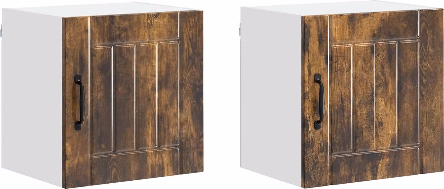 Armadietto a muro LUCCA 2 pcs Rovere Fumo 40 x 31 x 40 cm