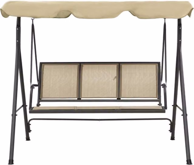 Dondolo da Giardino con Baldacchino Antracite e Sabbia CFW4642357