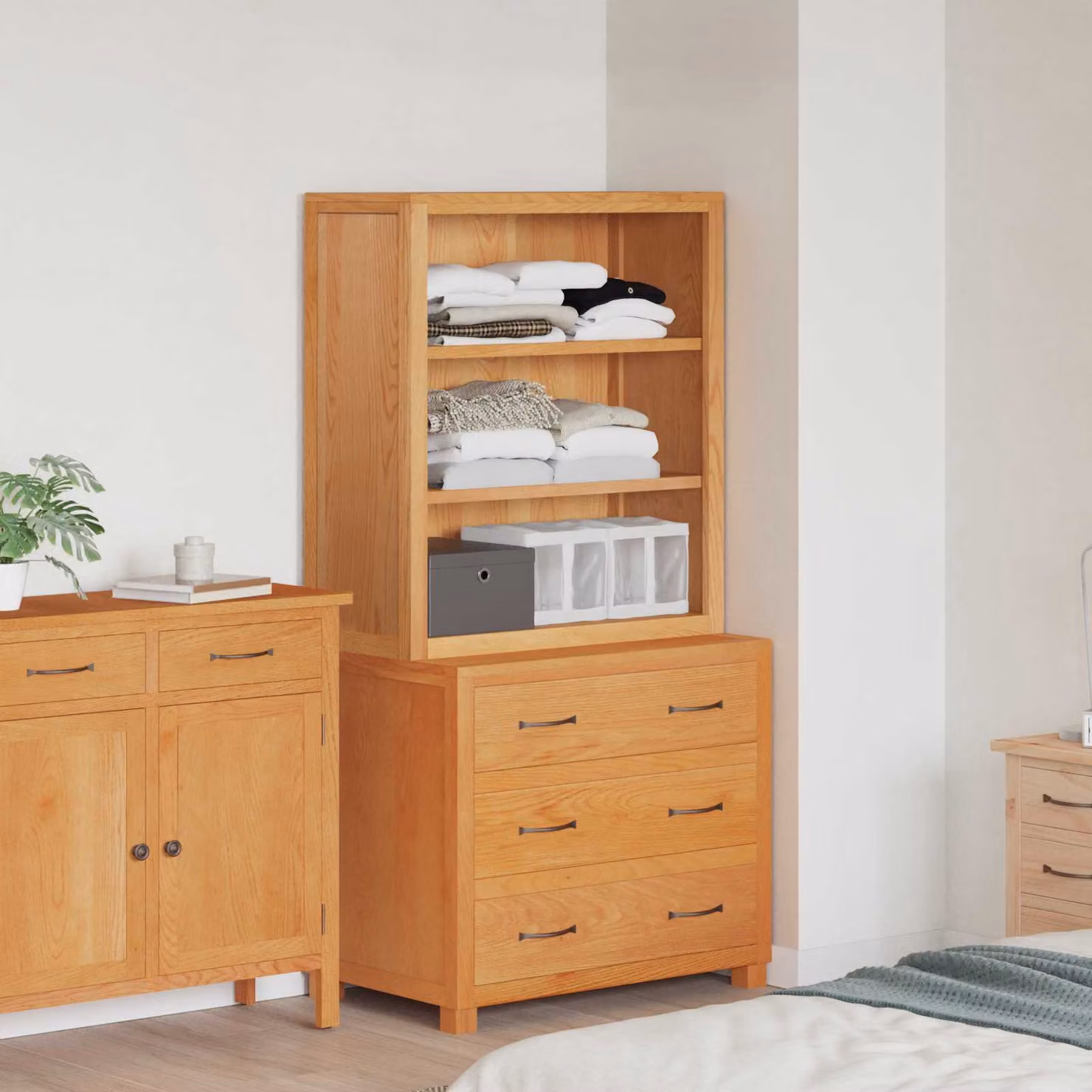 Set di mobili per magazzino vidaXL in legno marrone, 2 pezzi, L: 80 cm, P: 50 cm, H: 160 cm