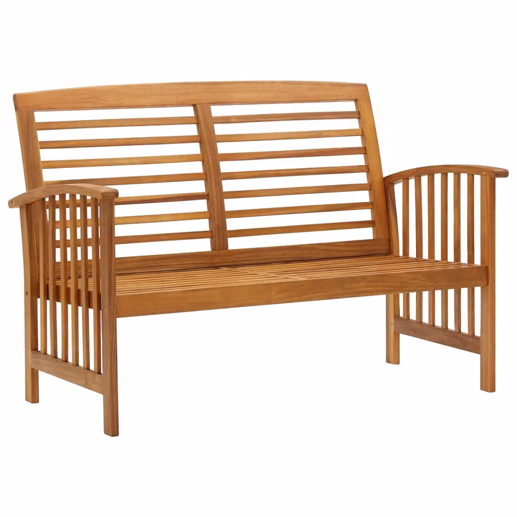 The Living Store Panca da giardino 119 cm in legno massiccio di acacia