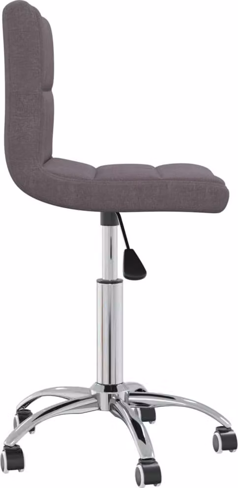 vidaXL Sedia da pranzo girevole in tessuto taupe