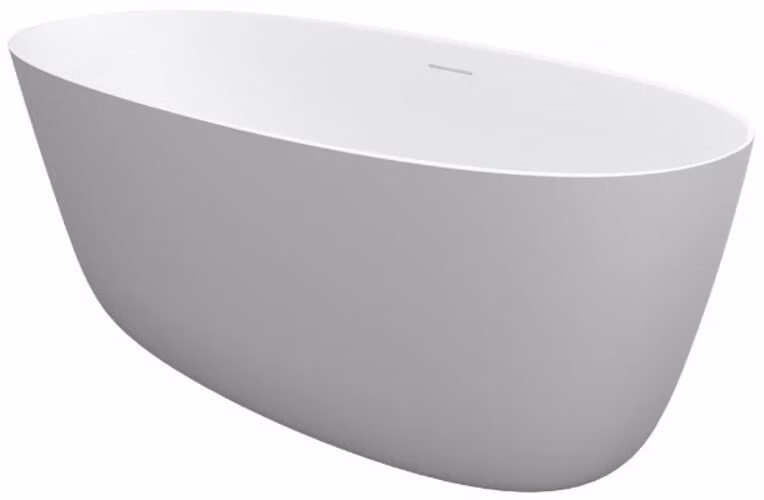 RIHO Baignoire en pose libre ovale, SOLIDSurface, 175x80x56,5cm, B152003F02, B152003F02