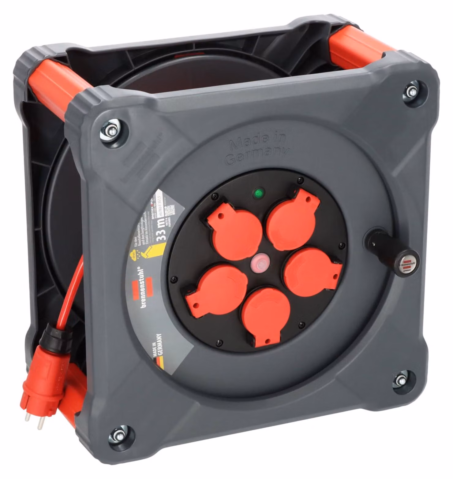Brennenstuhl Professional KA 3110 5 avvolgicavo da cantiere IP44, 33 m H07BQ-F 3G1.5
