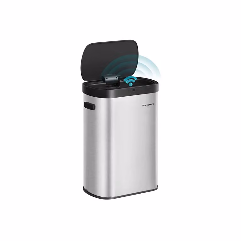 Cestino con sensore movimento chiusura morbida in acciaio inox