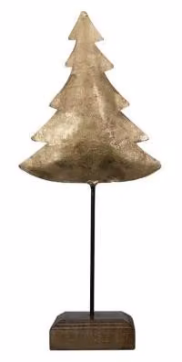 Albero di Natale da terra, colore oro, 28 cm