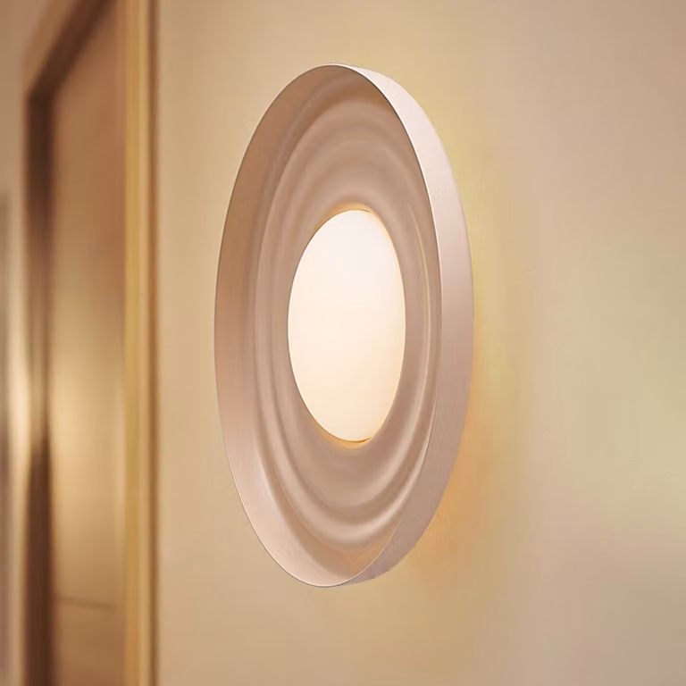 Applique da parete a LED Waves Lindby, Crema / Ambra, Soggiorno / Sala da pranzo, Metallo, Moderno, Applique a LED