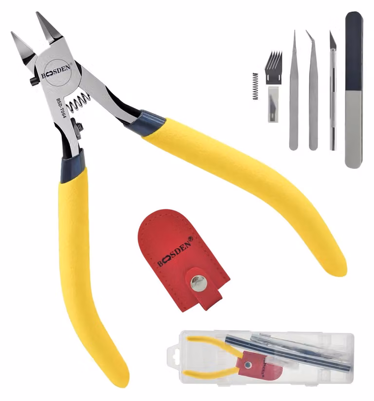 Kit di strumenti per modellismo, composto da 9 elementi