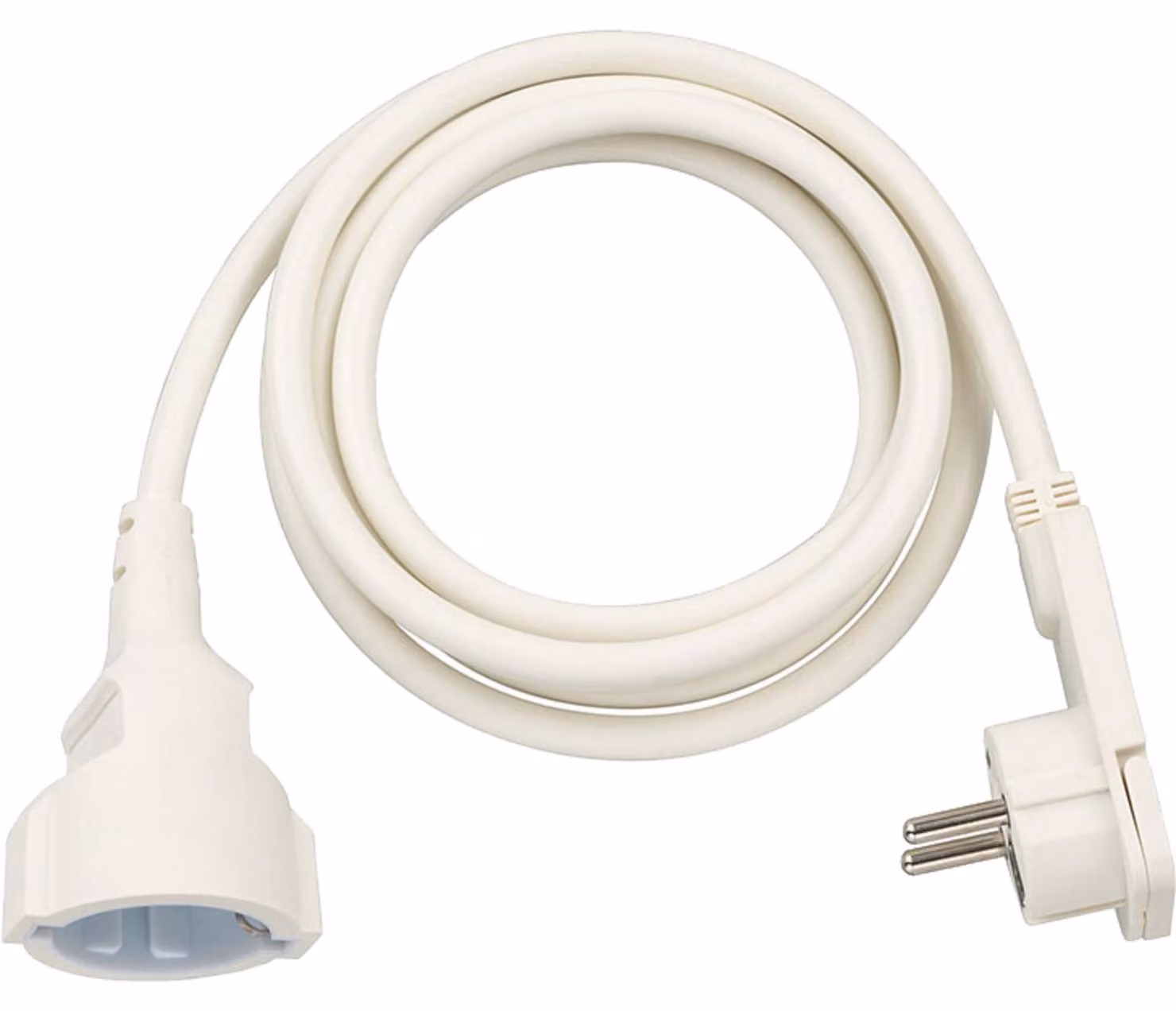 Cavo di prolunga 2 m H05VV-F 3G1,5 IP20 Bianco