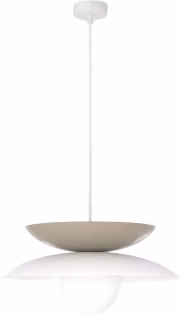 Lampada a sospensione EMIBIG NAGOYA in stile Japandi bianco e beige con attacco G9