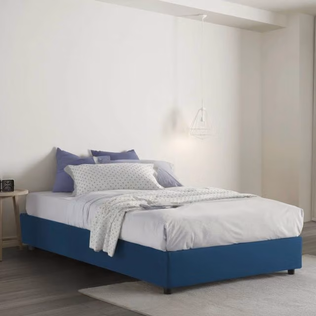 Letto Aftis Talamo Italia con Materasso Incluso, Blu, L/P/H: 200 x 120 x 32 cm