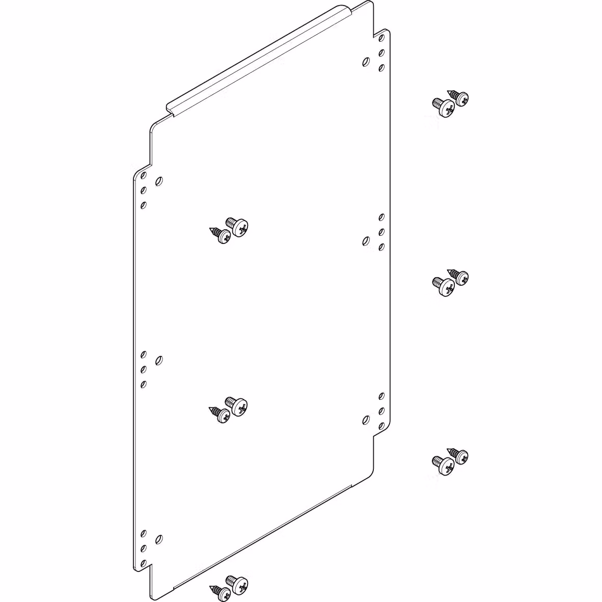Piastra di montaggio ABN 246x402 mm 1FB/3RE per il montaggio tra i profili portanti FMA13N