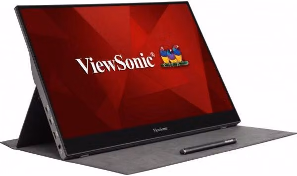 Monitor Touch Screen Viewsonic TD1655 da 15.6 pollici Full HD IPS, Nero e Argento