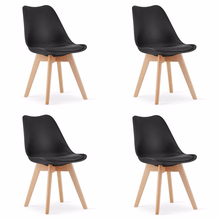 Sedia MARK nera x 4