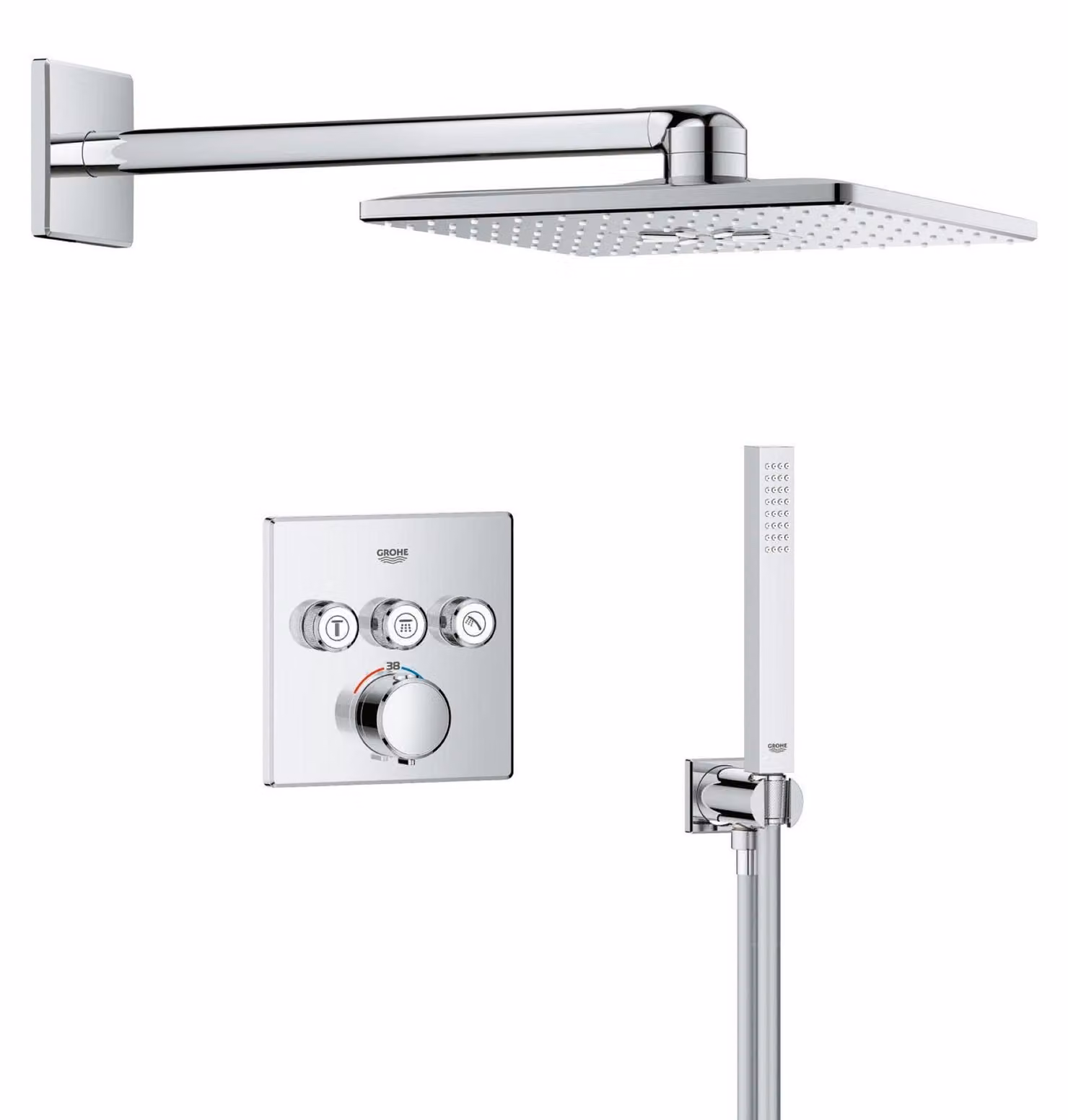 Grohe Quickfix Precision Smart Control miscelatore termostatico da incasso per doccia cromo 34875000
