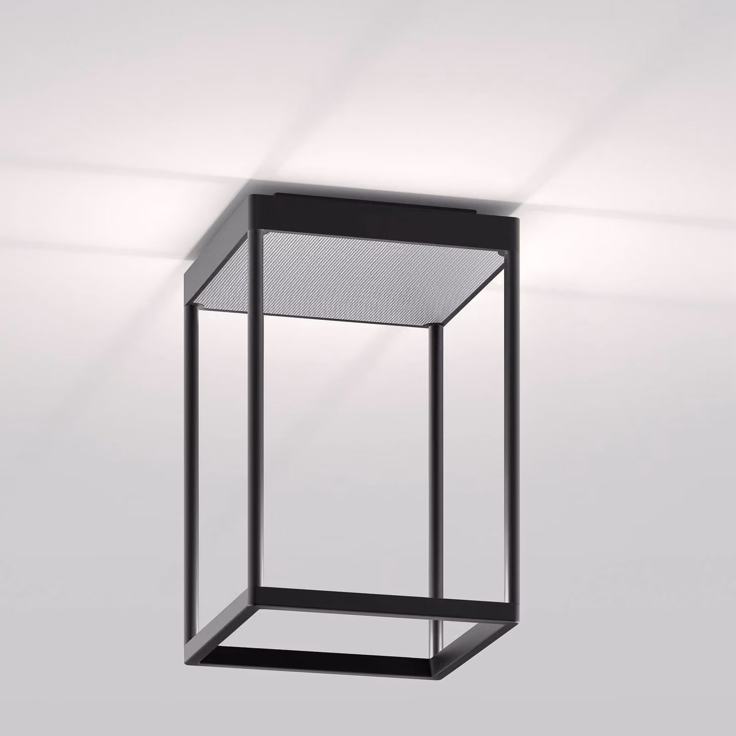 Serien Lighting Plafoniera a LED Reflex 2 S, dimmerabile, Nero, Soggiorno / Sala da pranzo, Alluminio, Design, Plafoniera LED