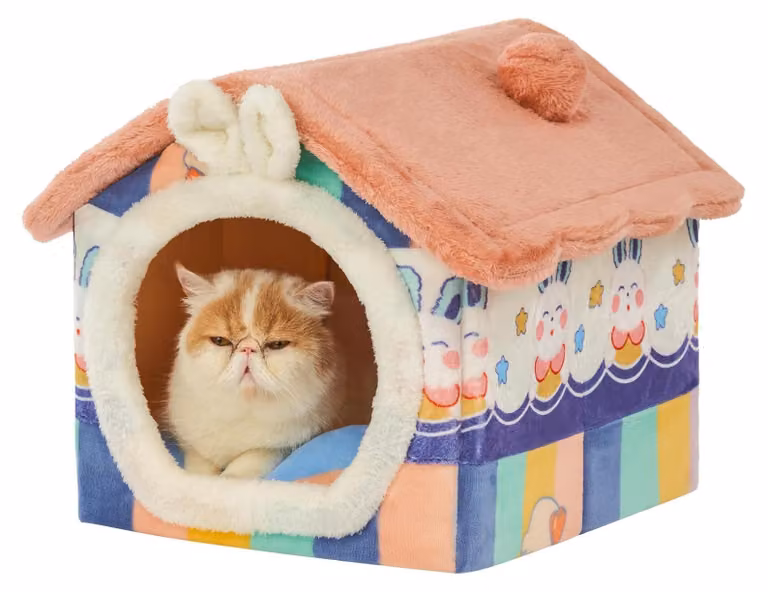 Tenda interna per cani con orecchie a coniglio, adatta a cani e gatti