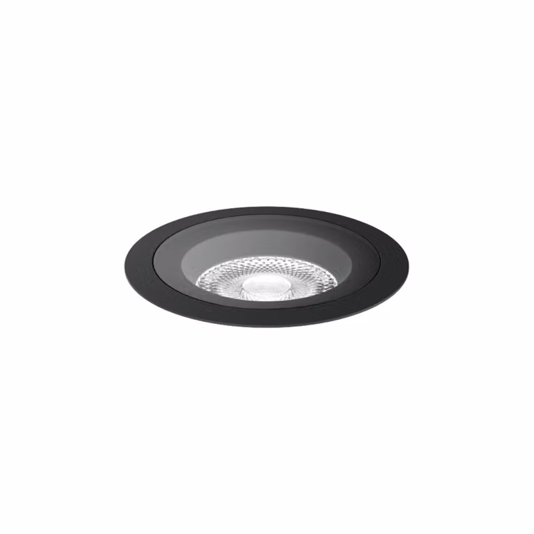 Wever & Ducré Lighting WEVER DUCRÉ Faretto da incasso per pavimento a LED Blink trim 2.0, nero 2.0, Nero, Alluminio, Moderno, Faretto da incasso da terra