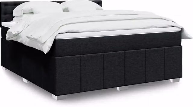 Letto Ibrido vidaXL con Materasso Nero e Struttura in Legno di Pino, Illuminazione Sotto il Letto e Porta USB, L/P: 180 x 200 cm – 1